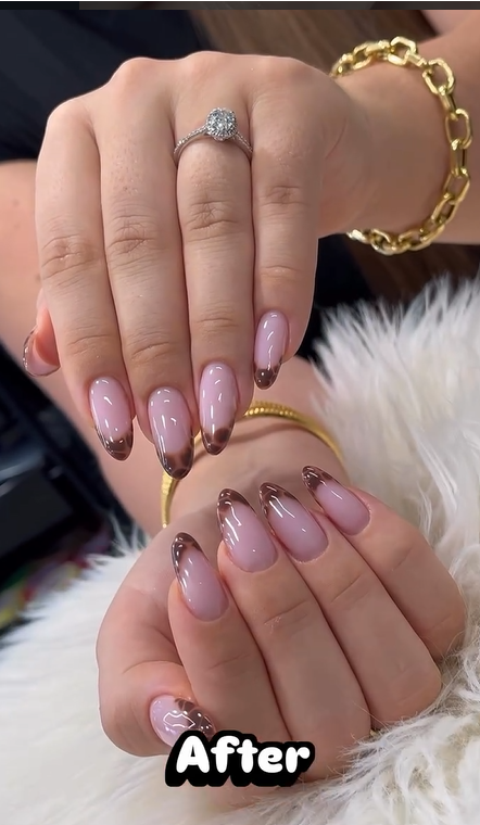 After nail transformation at Trevi Salon JVC Dubai