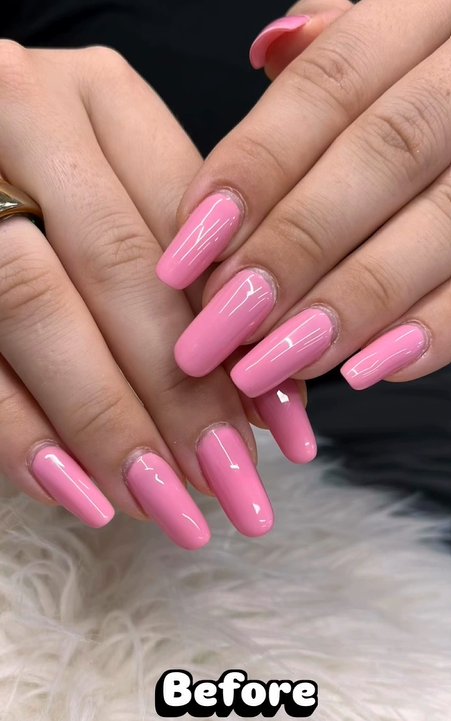 Before nail transformation at Trevi Salon JVC Dubai